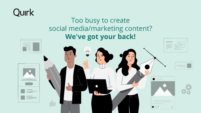 Too busy to create social media/marketing content?We've got your back!
